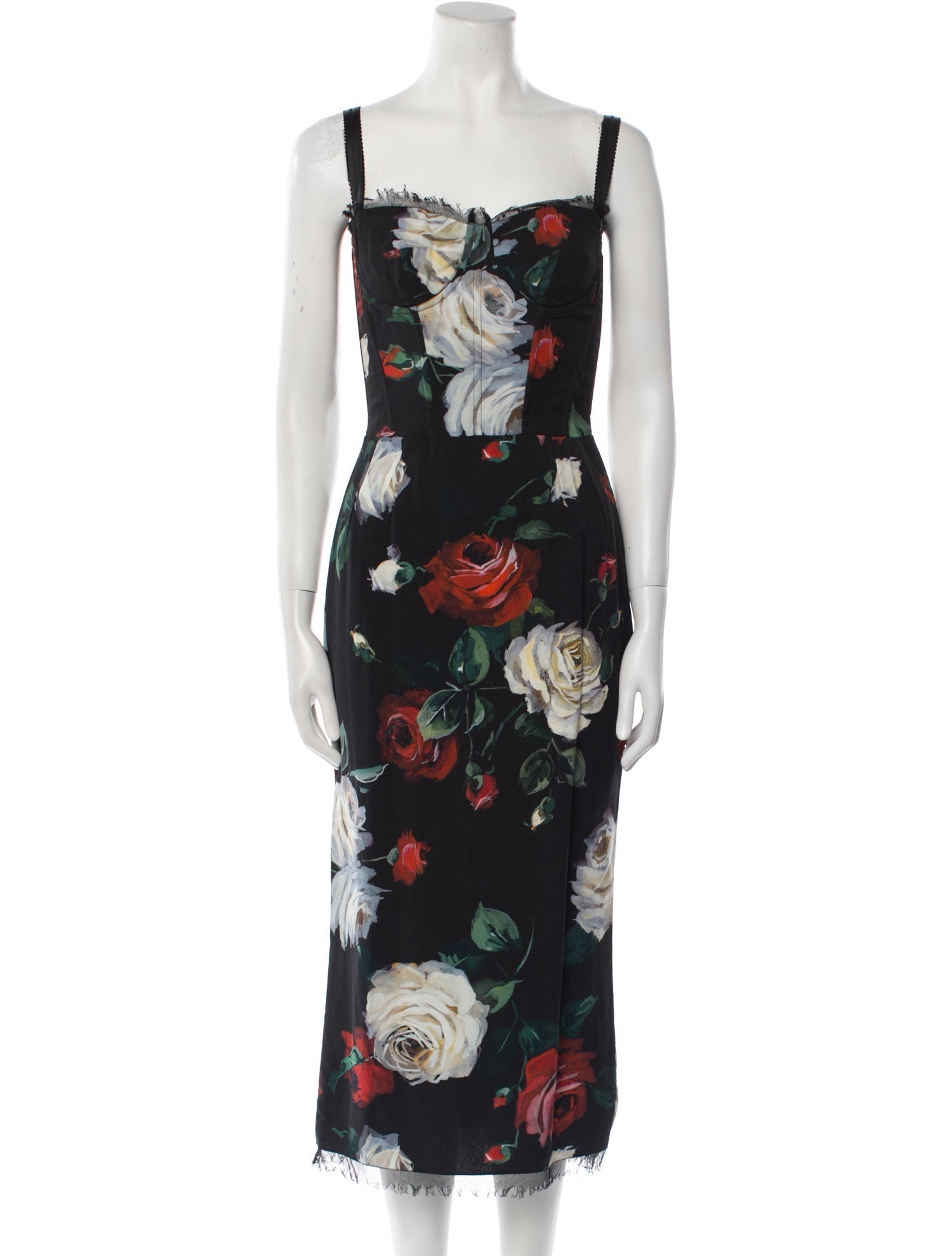 Dolce & Gabbana Floral Print Midi Length Dress