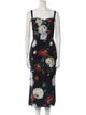 Dolce & Gabbana Floral Print Midi Length Dress