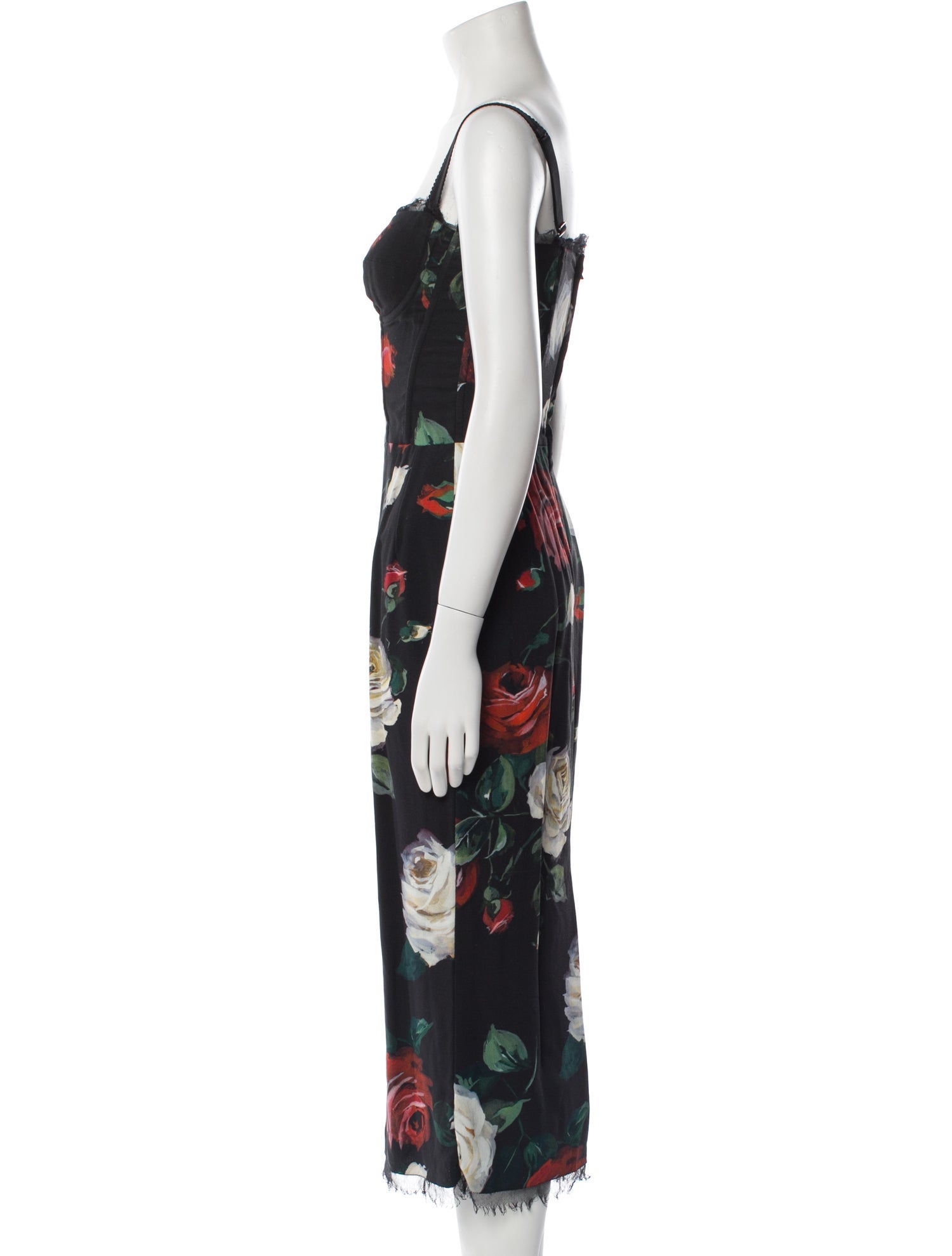 Dolce & Gabbana Floral Print Midi Length Dress