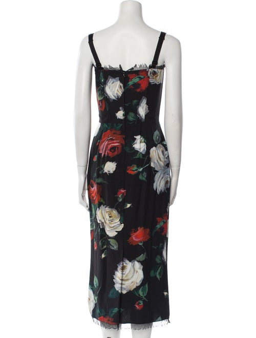 Dolce & Gabbana Floral Print Midi Length Dress