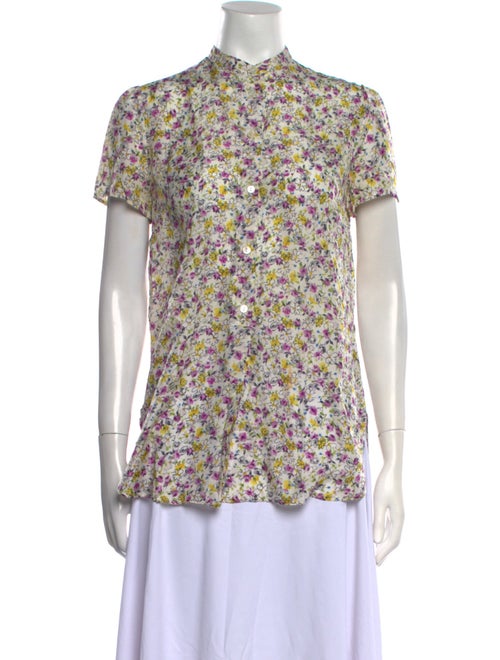 Dolce & Gabbana Silk Floral Print Blouse