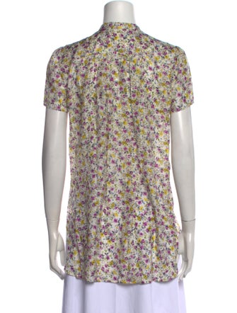 Dolce & Gabbana Silk Floral Print Blouse