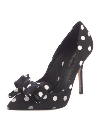 Dolce & Gabbana Polka Dot Print Bow Accents Pumps
