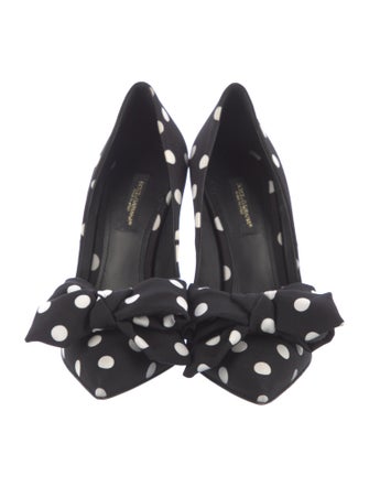 Dolce & Gabbana Polka Dot Print Bow Accents Pumps
