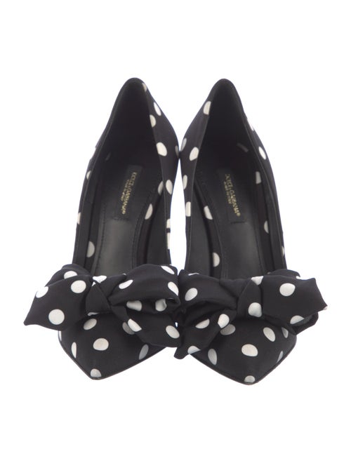 Dolce & Gabbana Polka Dot Print Bow Accents Pumps