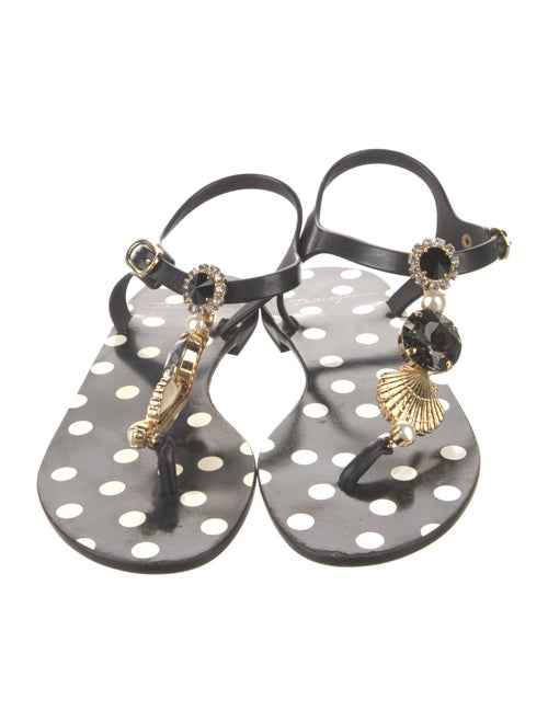 Dolce & Gabbana Rubber Polka Dot Print Sandals