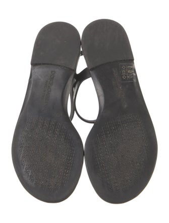 Dolce & Gabbana Rubber Polka Dot Print Sandals