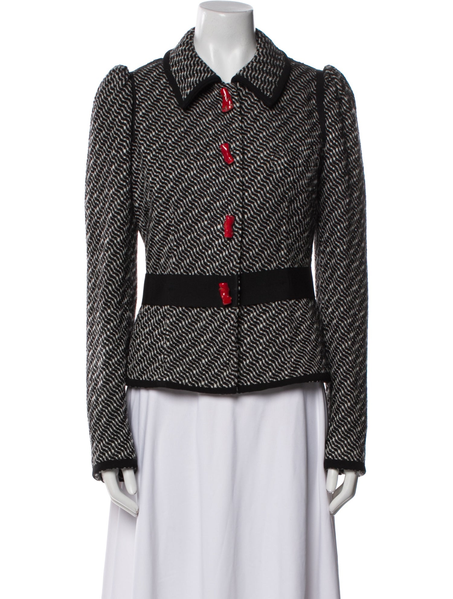 Dolce & Gabbana Wool Striped Evening Jacket