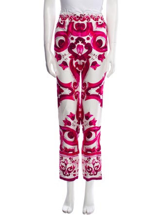 Dolce & Gabbana Floral Print Skinny Leg Pants