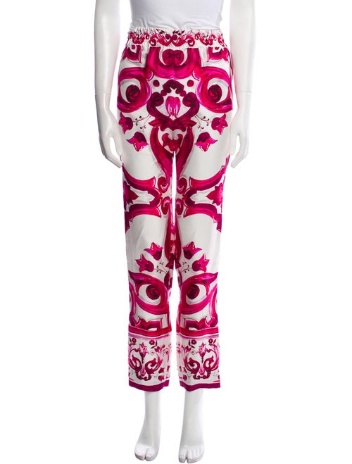 Dolce & Gabbana Floral Print Skinny Leg Pants