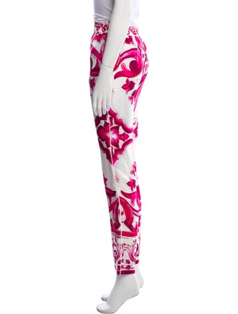 Dolce & Gabbana Floral Print Skinny Leg Pants