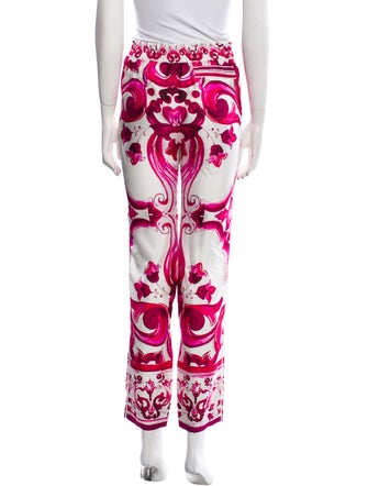 Dolce & Gabbana Floral Print Skinny Leg Pants
