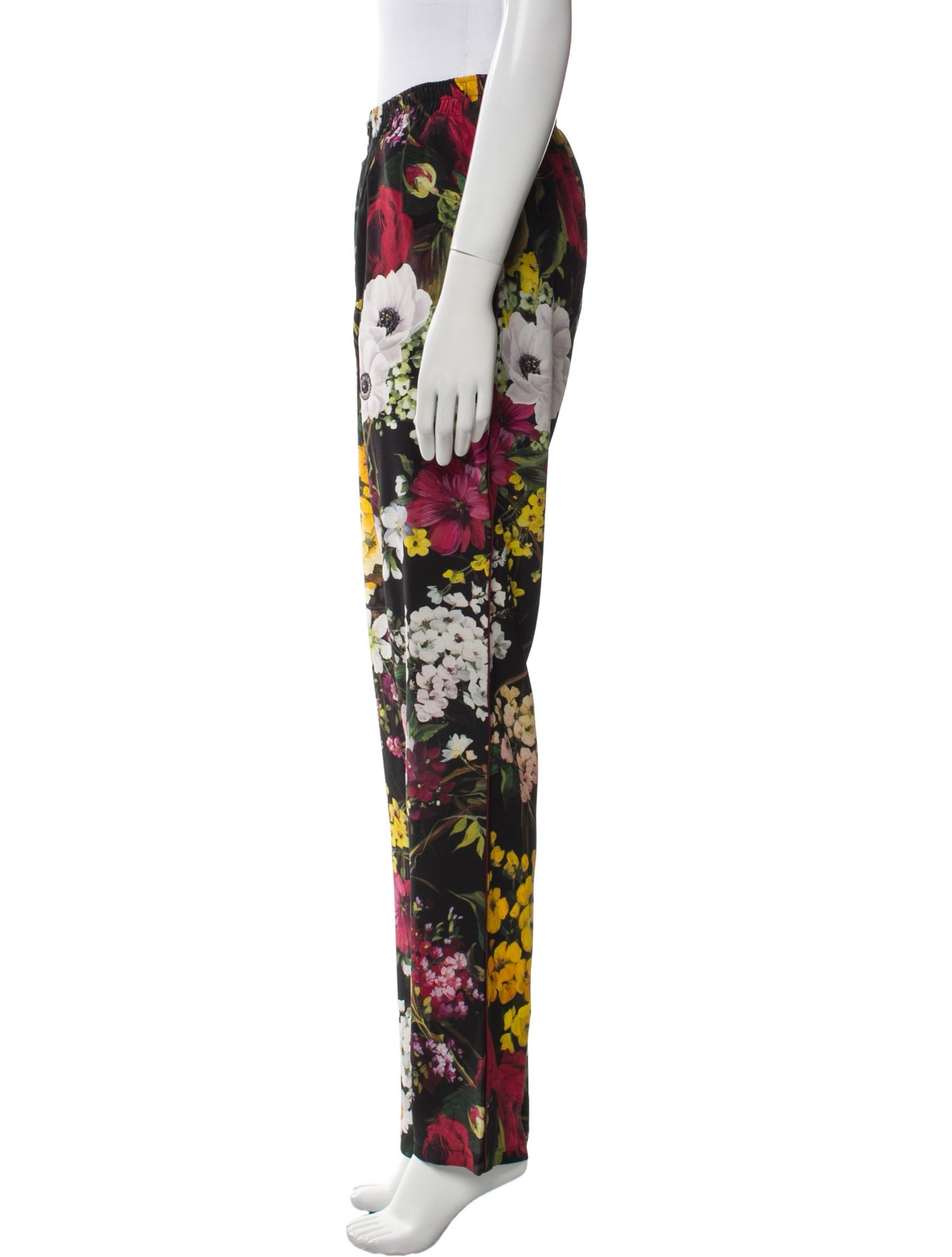 Dolce & Gabbana Silk Straight Leg Pants