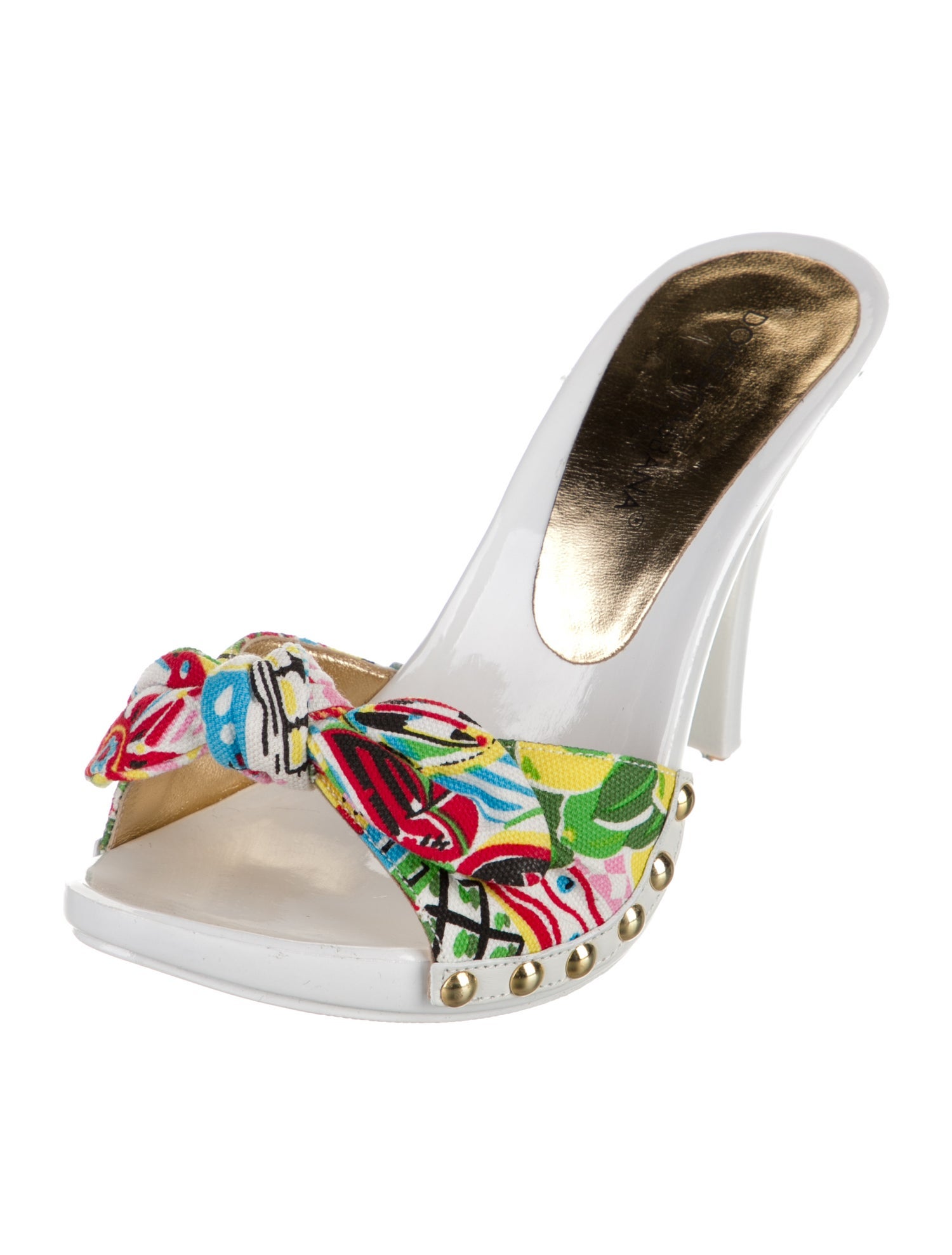 Dolce & Gabbana Canvas Floral Print Slides