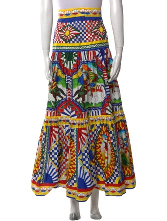 Dolce & Gabbana Printed Midi Length Skirt