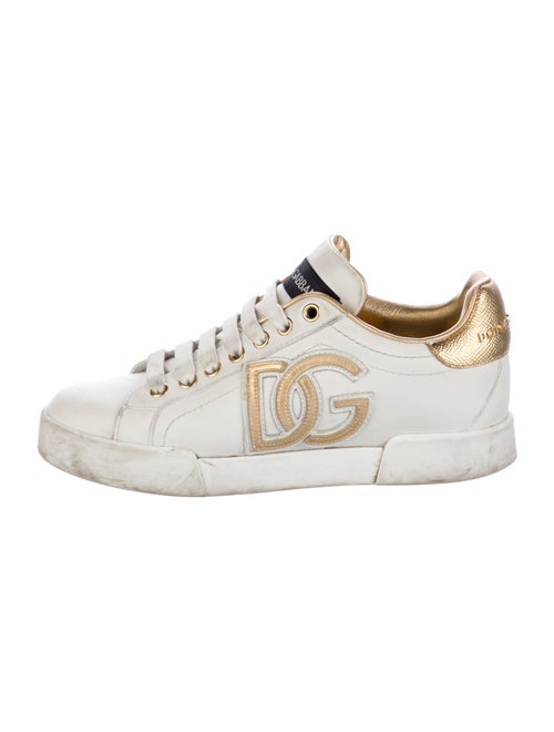 Dolce & Gabbana kids boys' white and gold shoes