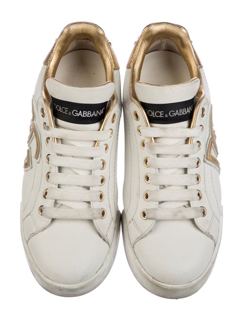 Dolce & Gabbana kids boys' white and gold shoes