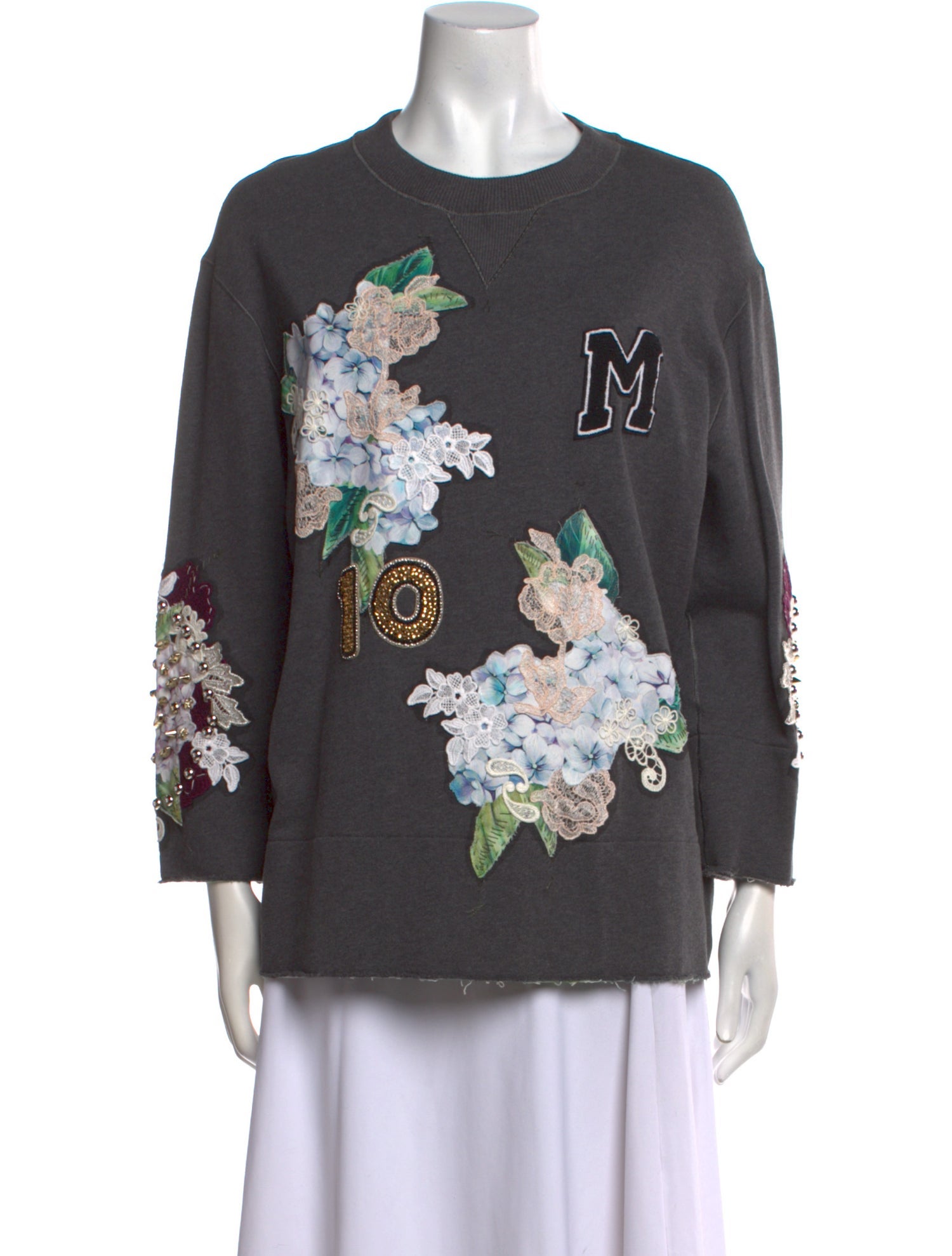 Dolce & Gabbana Floral Print Crew Neck Sweatshirt w/ Tags