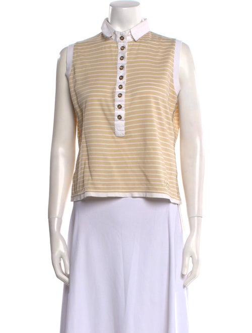 Dolce & Gabbana Striped Sleeveless Crop Top