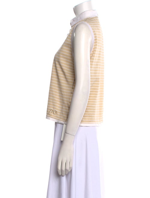 Dolce & Gabbana Striped Sleeveless Crop Top