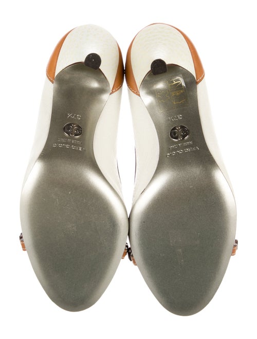 Dolce & Gabbana Leather Colorblock Pattern Pumps