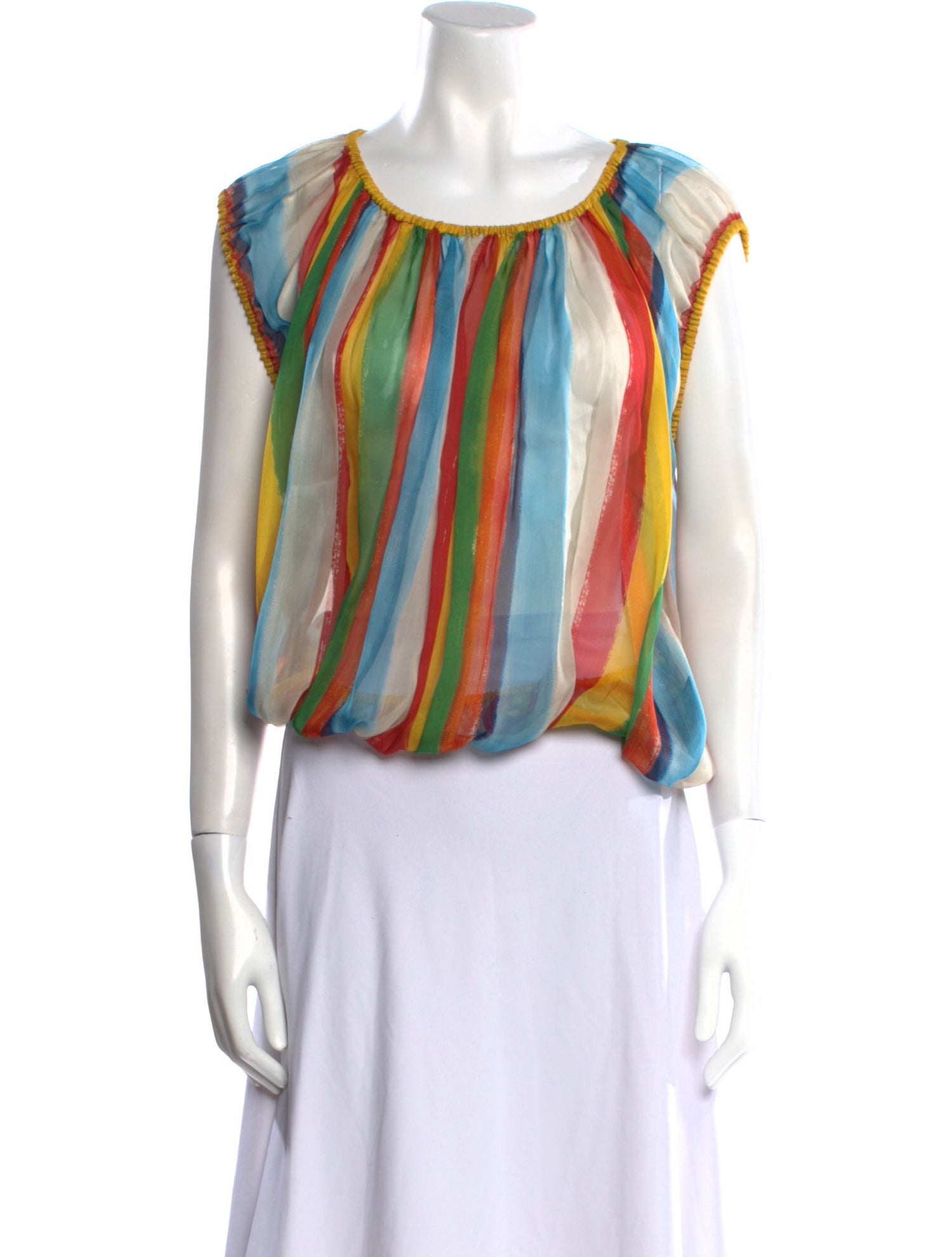 Dolce & Gabbana Silk Striped Blouse