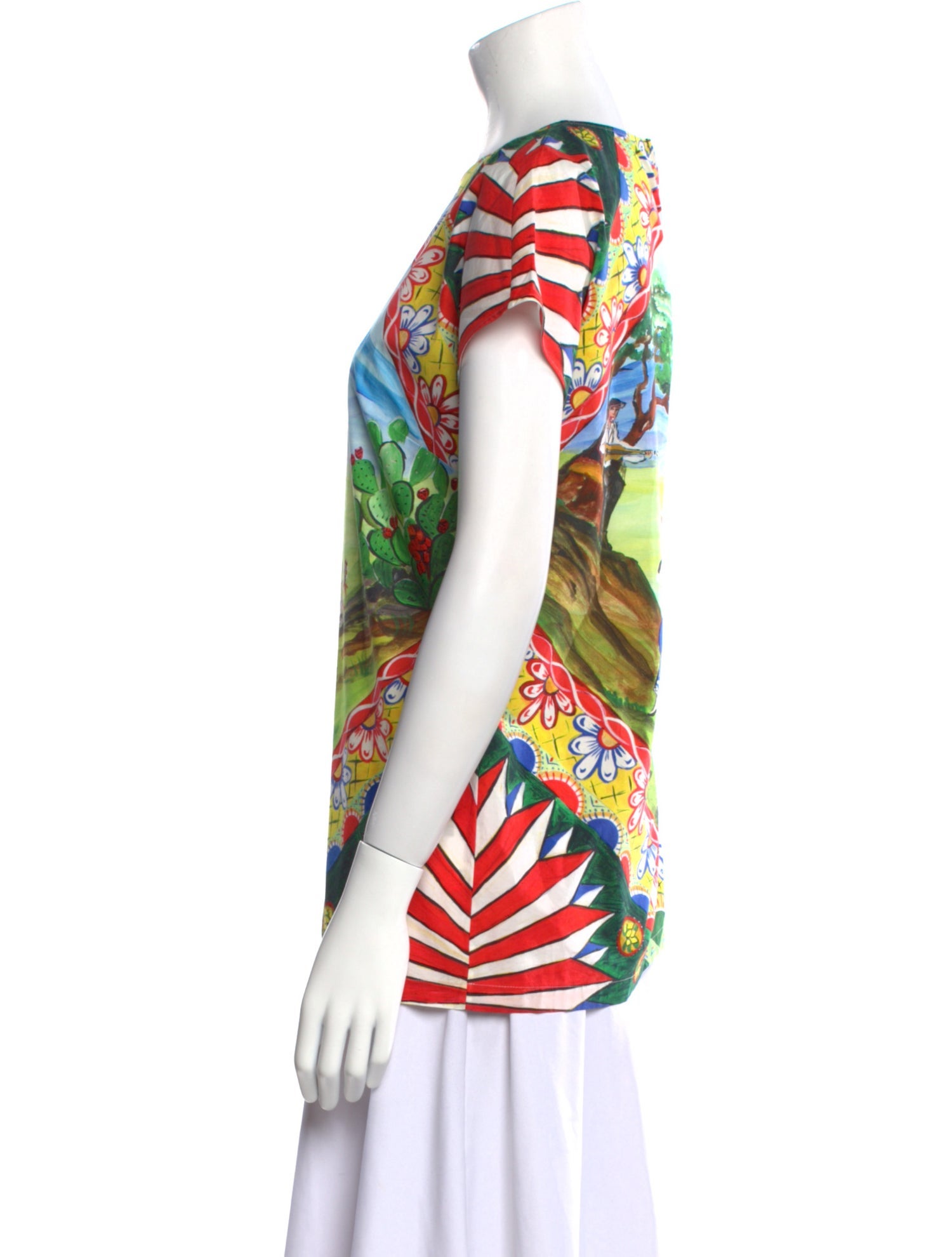 Dolce & Gabbana Printed Crew Neck T-Shirt