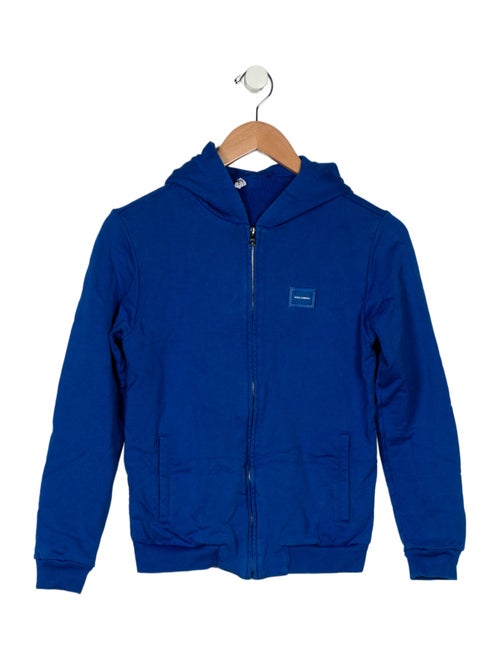 Dolce & Gabbana Boys' Solid Long Sleeve Zip Hooded Jacket