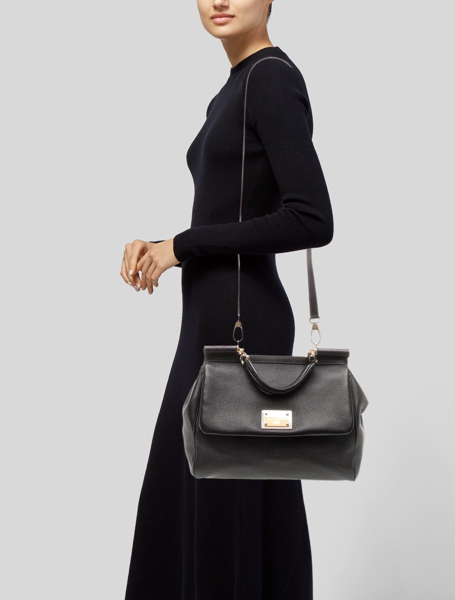 Dolce & Gabbana Leather Top Handle Bag