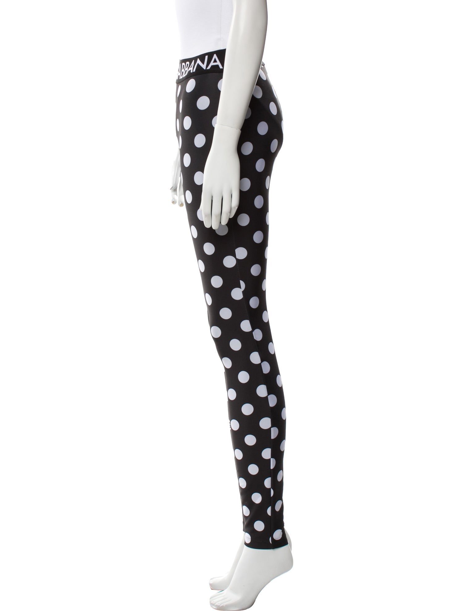 Dolce & Gabbana Polka Dot Print Skinny Leg Pants