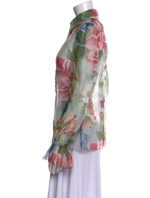 Dolce & Gabbana Silk Floral Print Blouse