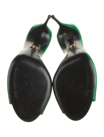 Dolce & Gabbana GG Signature Patent Leather Slides