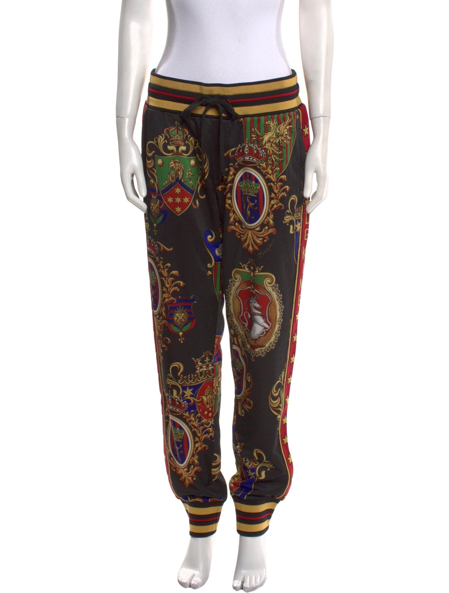Dolce & Gabbana Printed Straight Leg Pants