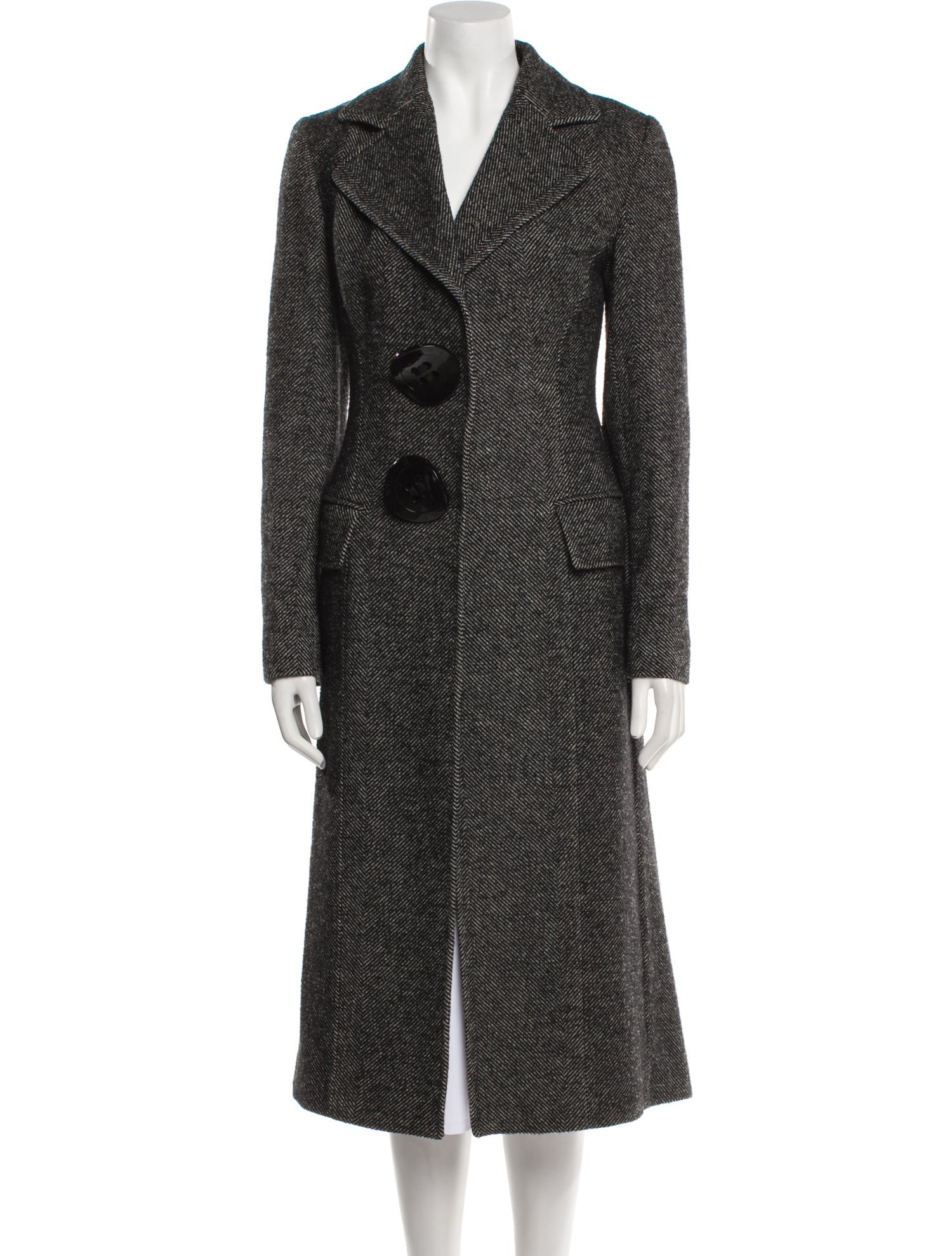 Dolce & Gabbana Wool Houndstooth Print Coat