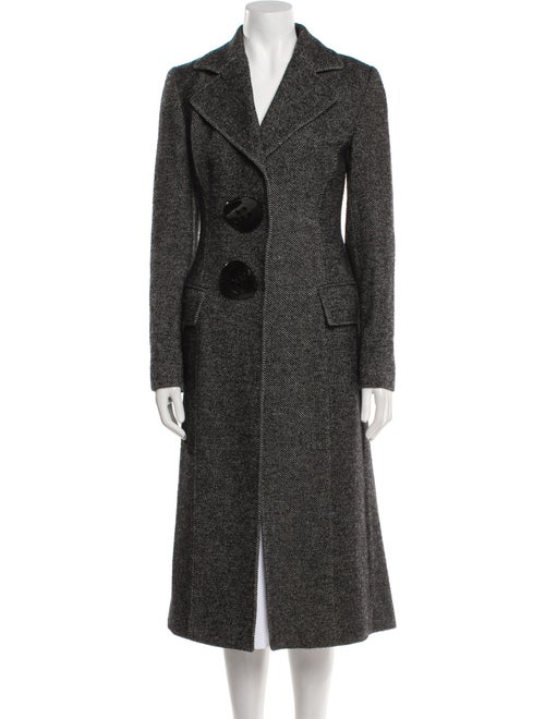 Dolce & Gabbana Wool Houndstooth Print Coat