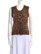 Dolce & Gabbana Virgin Wool Animal Print Top