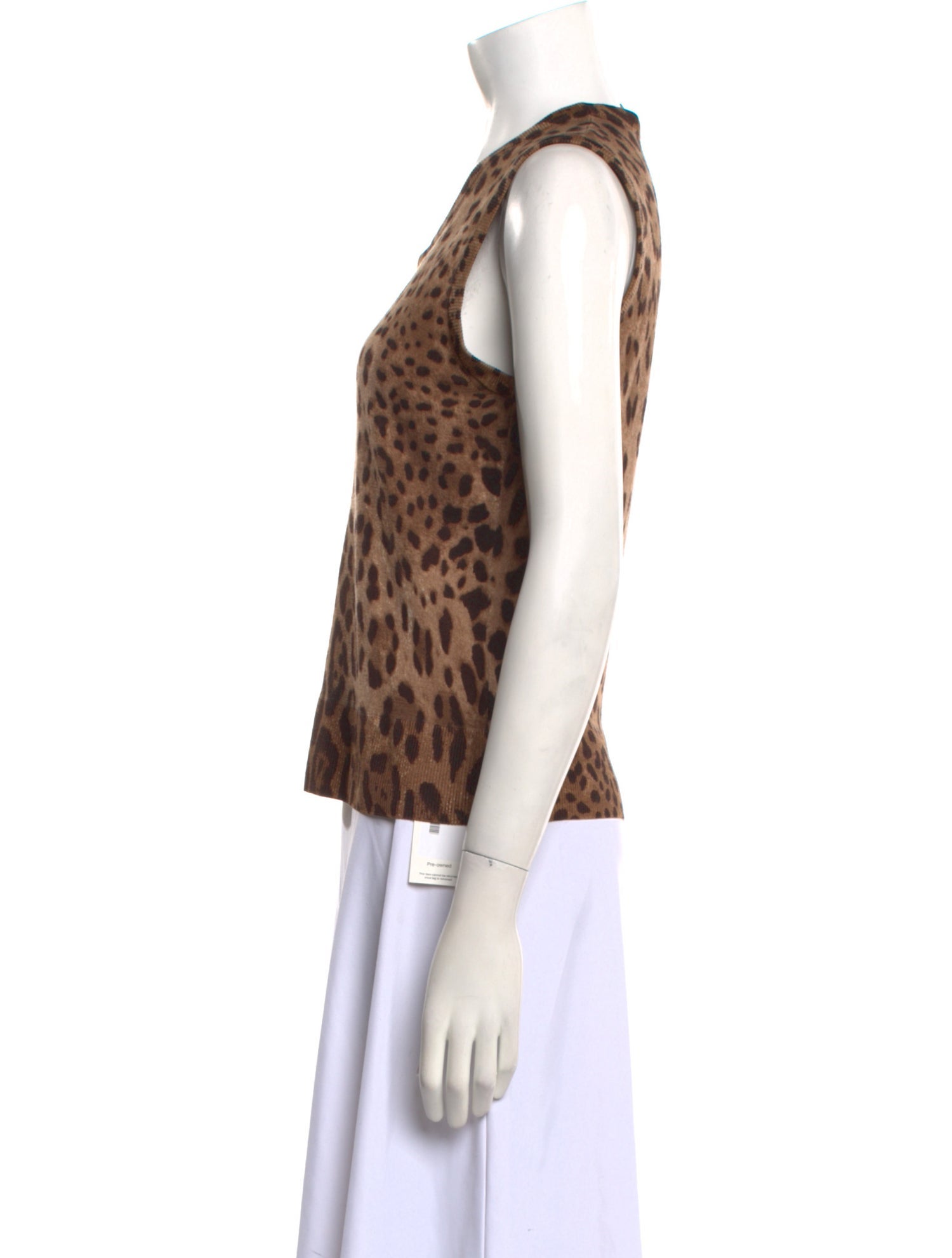 Dolce & Gabbana Virgin Wool Animal Print Top