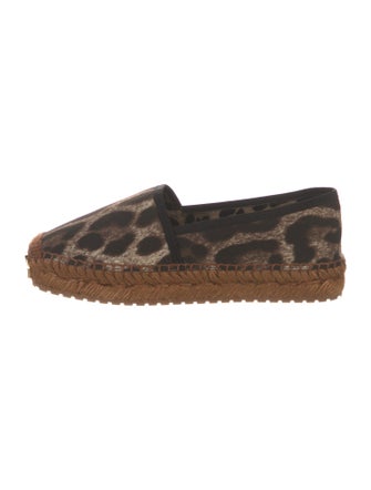 Dolce & Gabbana Canvas Animal Print Espadrilles