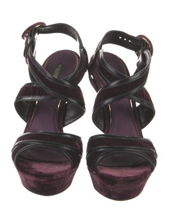 Dolce & Gabbana Velvet Slingback Sandals