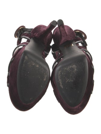 Dolce & Gabbana Velvet Slingback Sandals