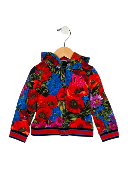 Dolce & Gabbana Infant Girls' Floral Print Long Sleeve Zip Up Hoodie