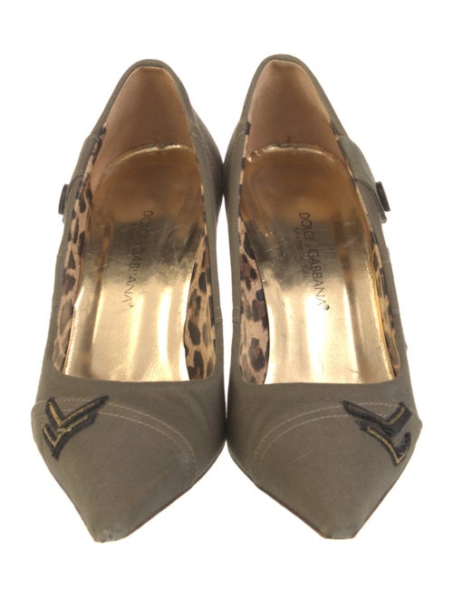 Dolce & Gabbana Leather Studded Accents Pumps