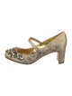 Dolce & Gabbana Floral Print Crystal Embellishments Pumps