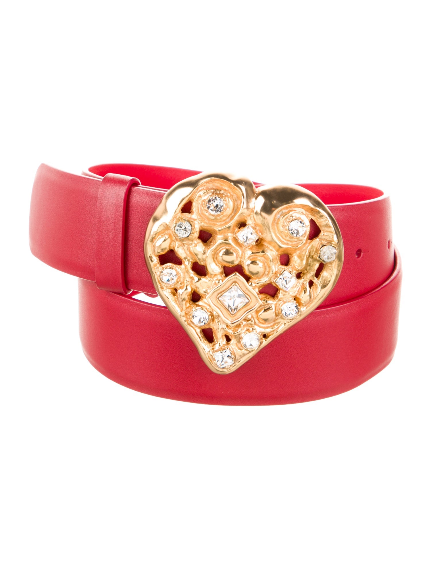 Dolce & Gabbana Leather Crystal Embellishments Belt w/ Tags