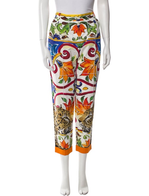 Dolce & Gabbana Printed Straight Leg Pants