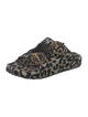 Dolce & Gabbana Animal Print Crystal Embellishments Slides