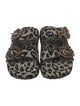 Dolce & Gabbana Animal Print Crystal Embellishments Slides