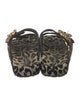 Dolce & Gabbana Animal Print Crystal Embellishments Slides
