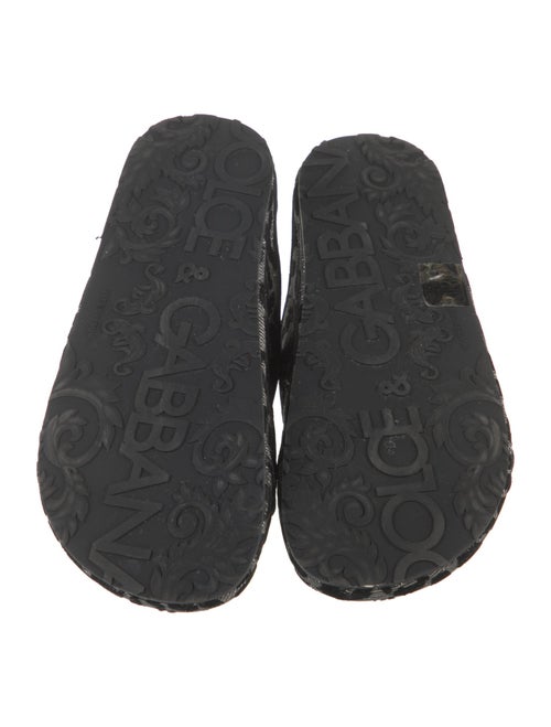 Dolce & Gabbana Animal Print Crystal Embellishments Slides