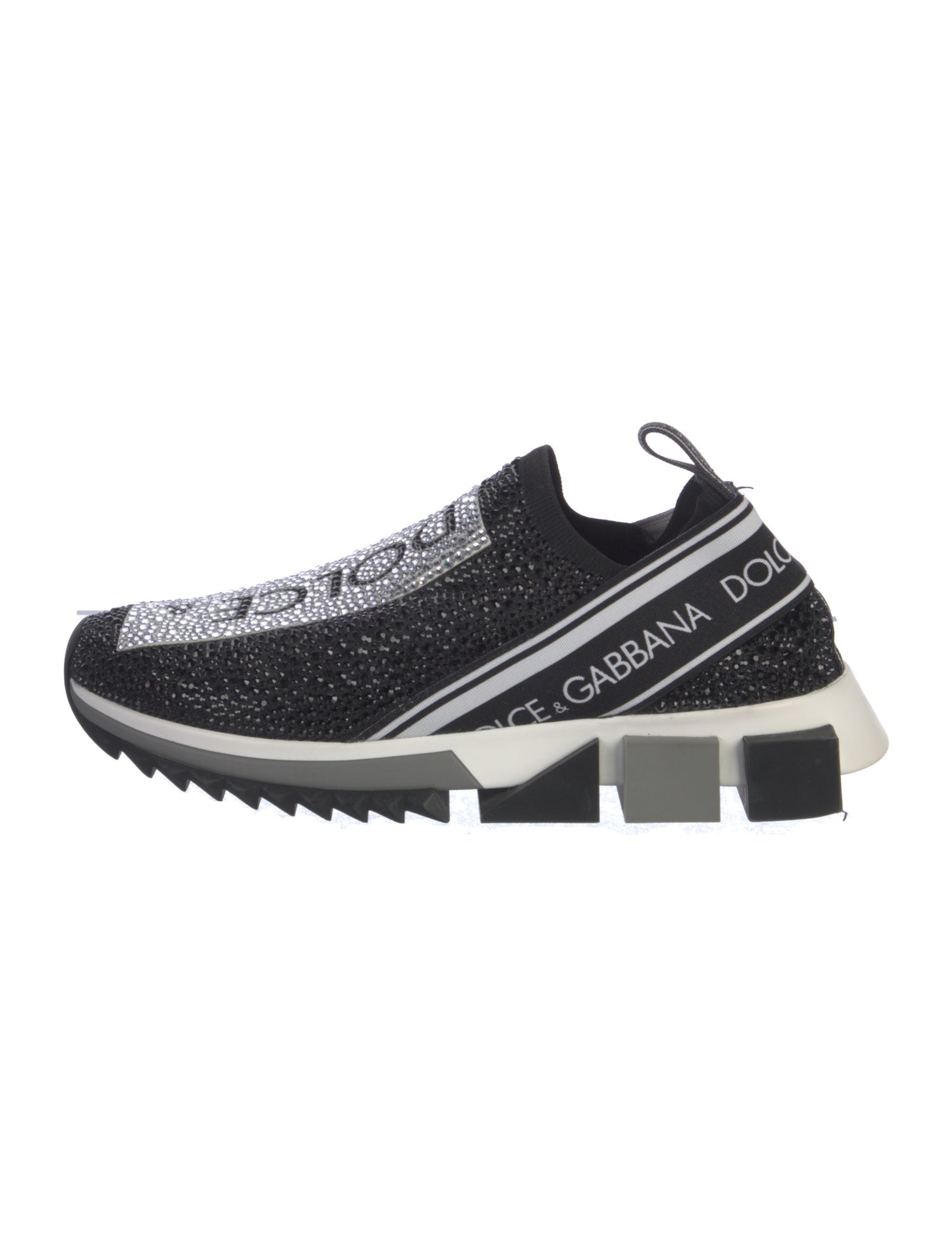 Dolce & Gabbana Crystal Striped Sneakers